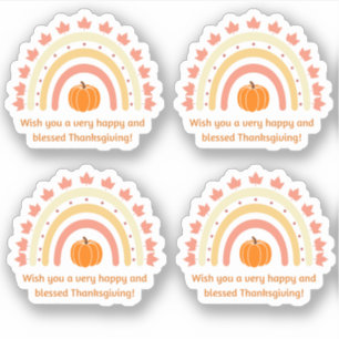 happy blessed thanksgiving pumpkin rainbow fall 4 