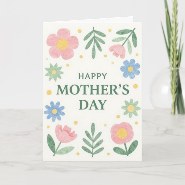 Happy Blessings Mother's Day Card (Front)