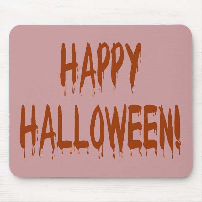 Happy Bloody Halloween Mouse Mat (Front)