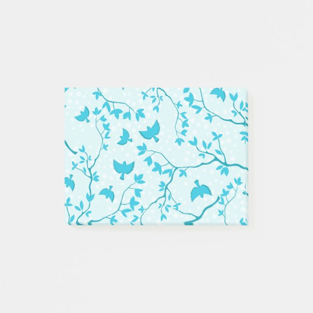 Happy Blue Birds Post-it Notes (Front)