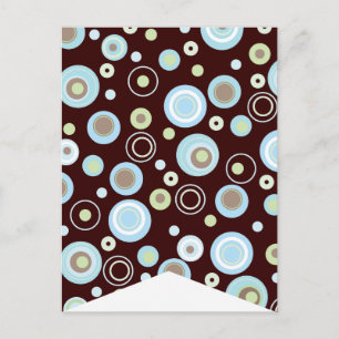 Happy Blue Dot Party Flag Bunting Banner Post Card