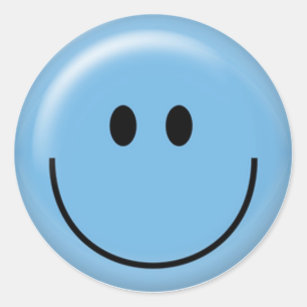 Blue Smiley Face Stickers & Labels | Zazzle UK