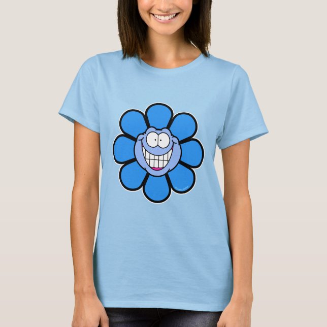 Happy Blue Flower T-Shirt (Front)