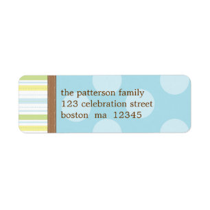 Happy Blue & Green Stripes + Dots