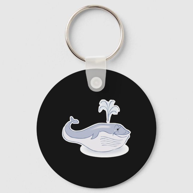 happy blue whale key ring (Front)