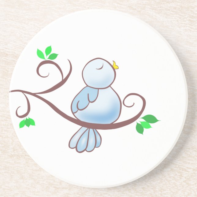 Happy Bluebird Coaster (Front)