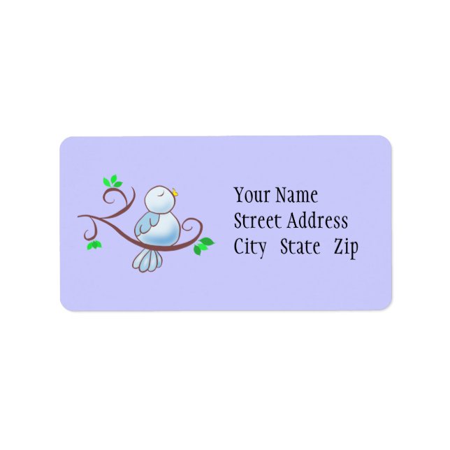 Happy Bluebird Label (Front)