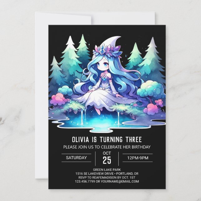 Happy Boho Princess Birthday Invitation (Front)