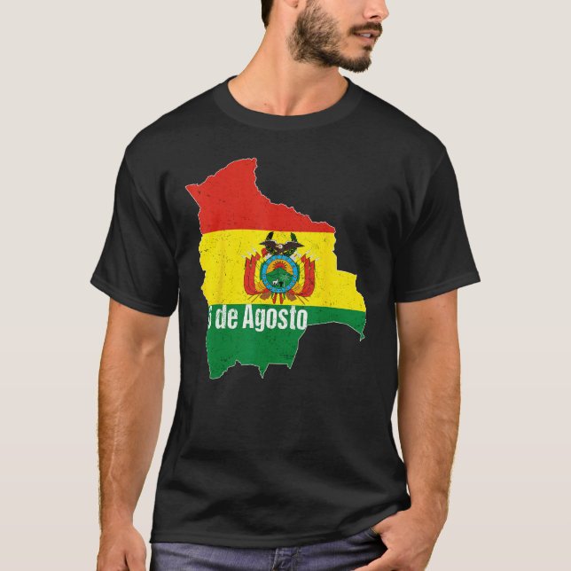 Happy Bolivian Independence Day I Love La Paz Boli T-Shirt (Front)