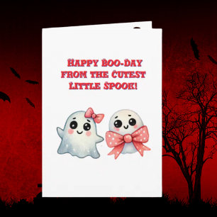 Happy Boo Day Cute Ghost photo Halloween cards