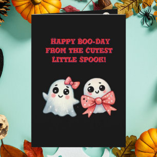 Happy Boo Day Cute Ghost photo Halloween cards
