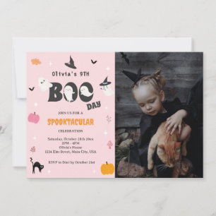 Happy Boo Day   Spooky BOO Day Celebration Photo Invitation