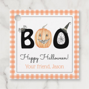 Happy Boo Day Trick or Treat Halloween Favour Tags