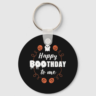 Happy Boothday To Me Fun Halloween Birthday  Key Ring