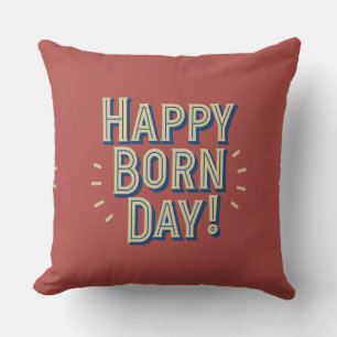 Happy Born Day Cake Cushion