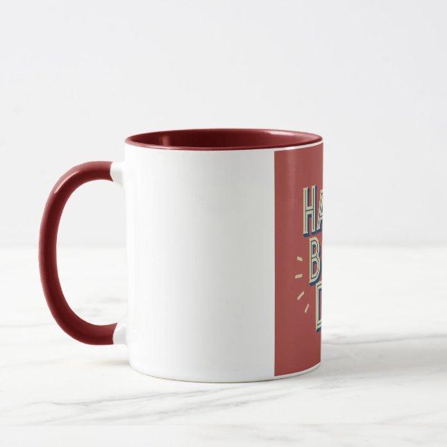 Happy Born Day Design Mug (Left)