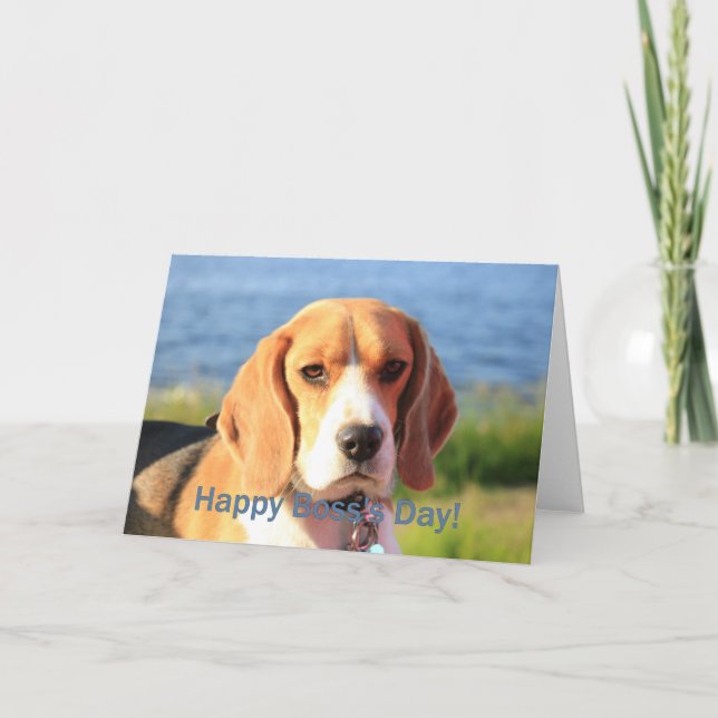 Happy Boss's Day Beagle Card (Front)