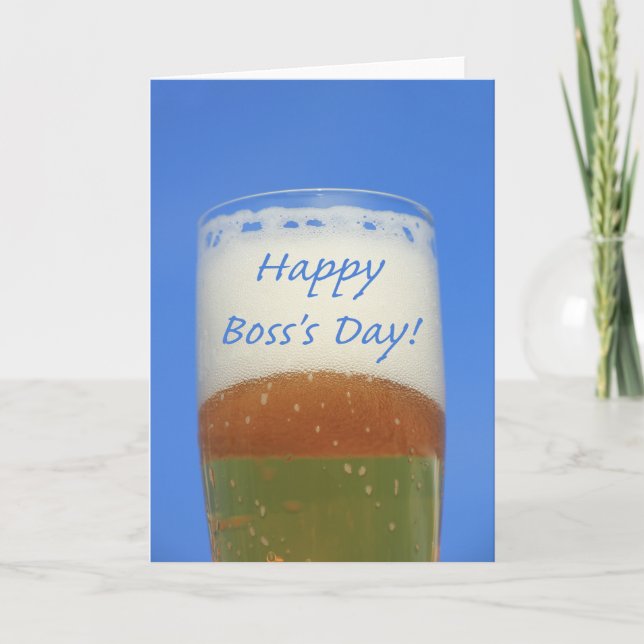 Happy Boss's Day Beer Card (Front)