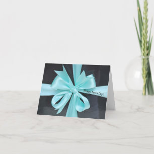 Happy Boss's Day Blue ribbon gift Card