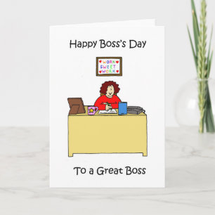 Happy Boss's Day for Female Boss Card
