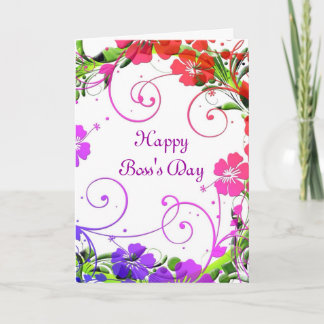 Happy Boss's Day for female boss with custom text Card
