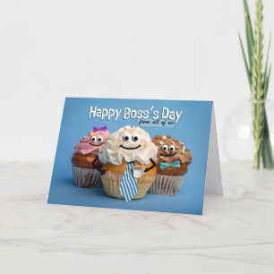 Happy Boss's Day From All of Us Cupcakes Holiday Card