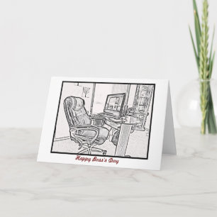 Happy Boss's Day from staff with custom text Card
