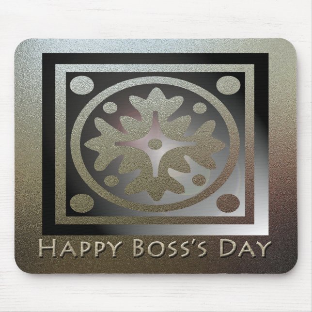 Happy Boss's Day Golden Classic Design Mouse Mat (Front)