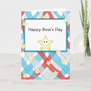 Happy Boss's Day Greeting Card with Stars