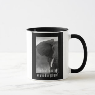Happy Boss's Day with elephant black & white photo Mug