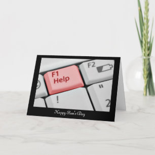 Happy Boss's Day with keyboard and custom text Card