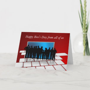 Happy Boss's Day with keyboard and custom text Holiday Card