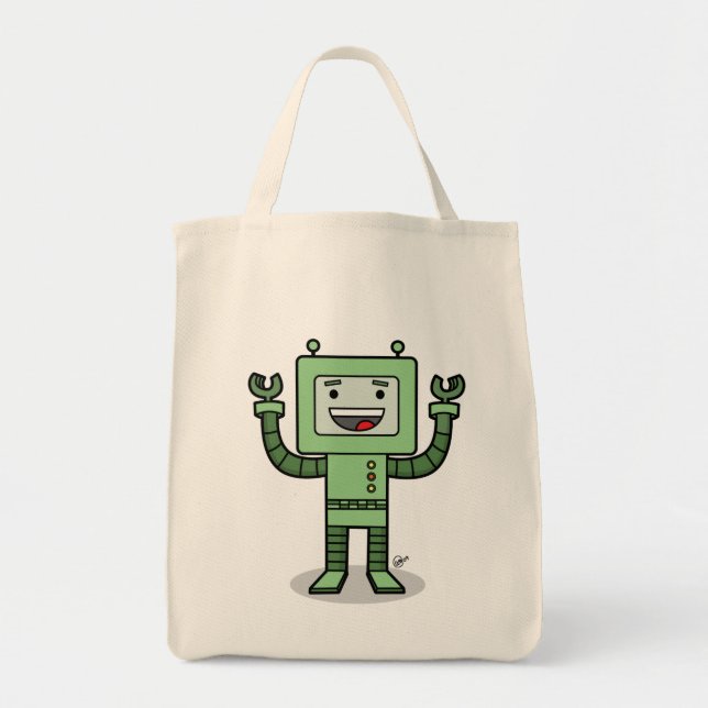 Happy Bot - Grocery Tote (Front)