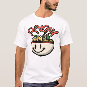 Happy Bowl of Ramen Noodles Streetwear T-Shirt