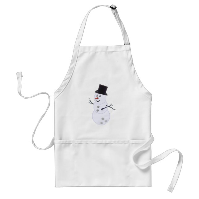 Happy Bowlidays Snowman Standard Apron (Front)