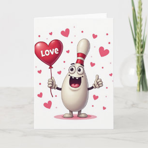 Happy Bowling Pin Love Card
