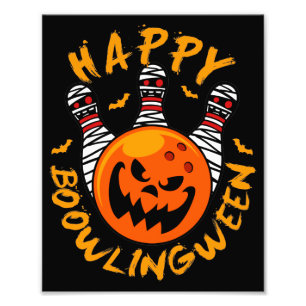 Happy Bowlingween Halloween Bowling Photo Print