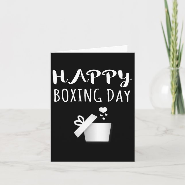 Happy Boxing Day Shirt Christmas Holidays Tee  Card (Front)