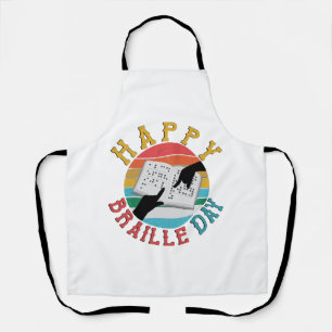 Happy Braille Day Apron
