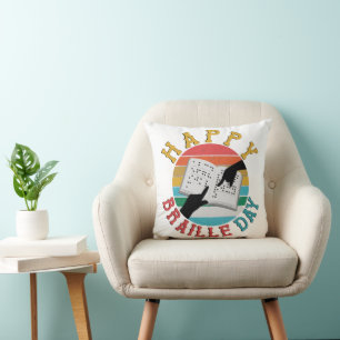 Happy Braille Day Cushion