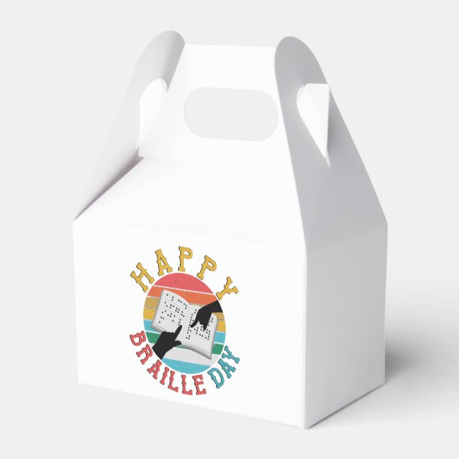Happy Braille Day Favour Box (Front Side)