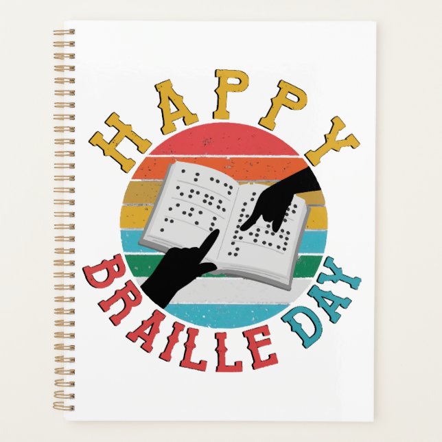Happy Braille Day Planner (Front)
