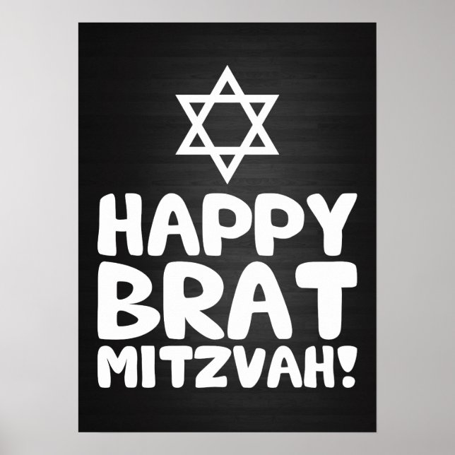 Happy Brat Mitzvah (Bar / Bat Mitzvah) Poster (Front)