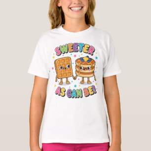 Happy Breakfast Duo – Cute Pancake & Waffle Shirt