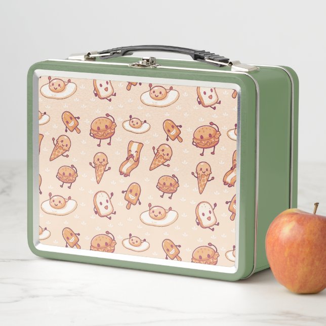 happy breakfast metal lunch box (In Situ)