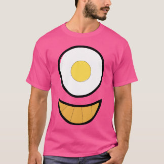 Happy Breakfast of a Fried Egg and a Croissant 80s T-Shirt