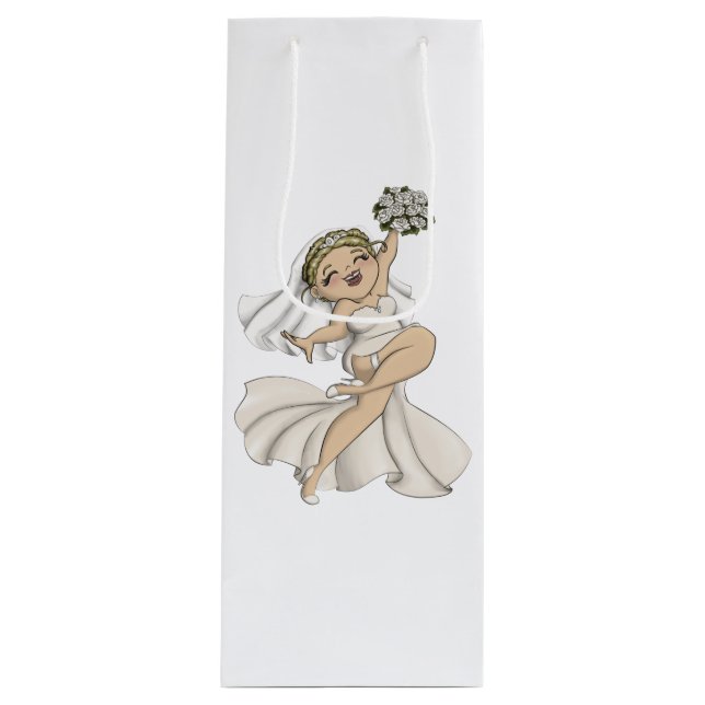 Happy Bride 02 Wine Gift Bag (Front)