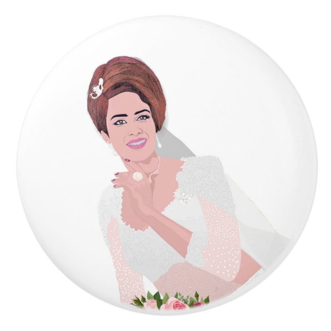 HAPPY BRIDE CERAMIC KNOB (Front)