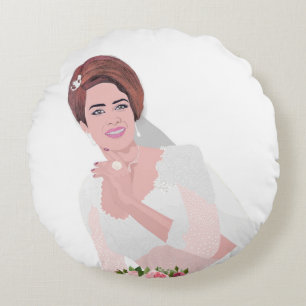 HAPPY BRIDE ROUND CUSHION