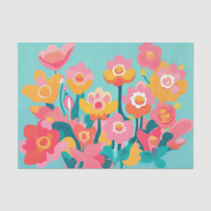 Happy Bright Flowers Decoupage Tissue Paper